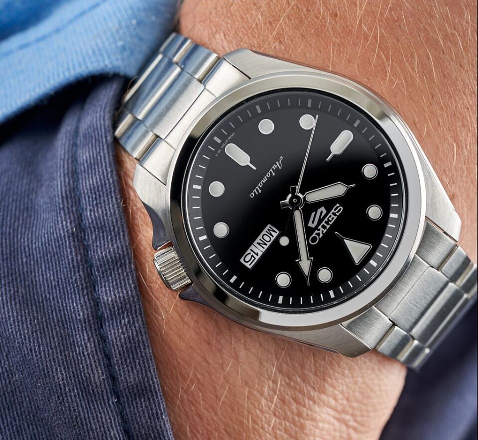 Seiko SRPE55K1 Otomatik Çelik Gri Siyah Kadran 10 ATM 40 mm Erkek Kol Saati
