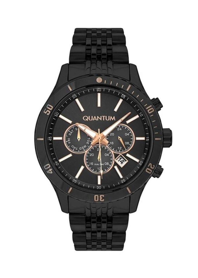 Quantum ADG931.650 Quartz Çelik Siyah Multifonksiyon 47 mm Erkek Saat