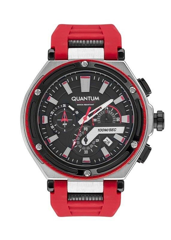 Quantum HNG1010.358 Quartz Silikon Kırmızı 50 mm Erkek Saat