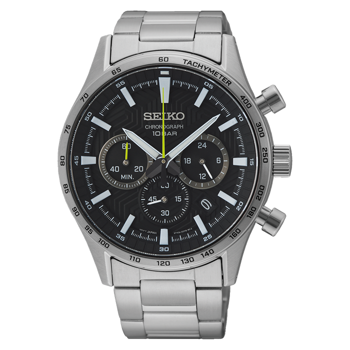 Seiko SSB413P Quartz Çelik Gri Siyah Kadran Safir Cam 43 mm Erkek Kol Saati