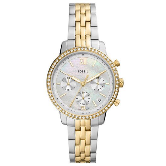 Fossil FES5216 Quartz Çelik Altın Rengi/Metalik Gri Sedef Kadran 36 mm Kadın Kol Saati