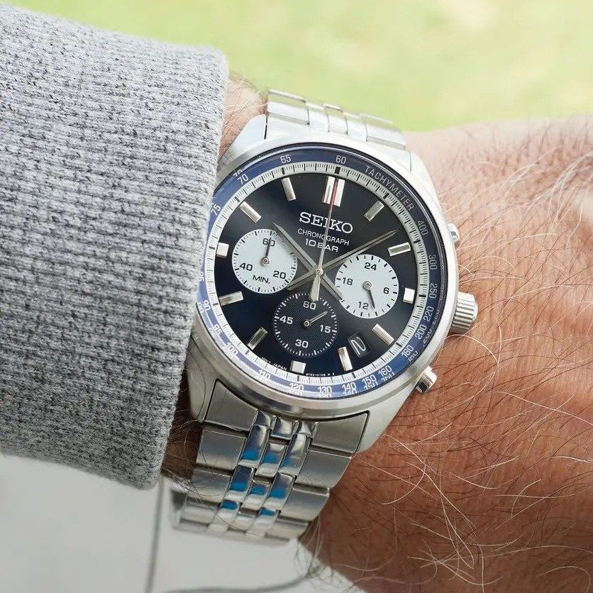 Seiko SSB427P Kavisli Hardlex Cam 41 mm Çelik Kordon Erkek Kol Saati