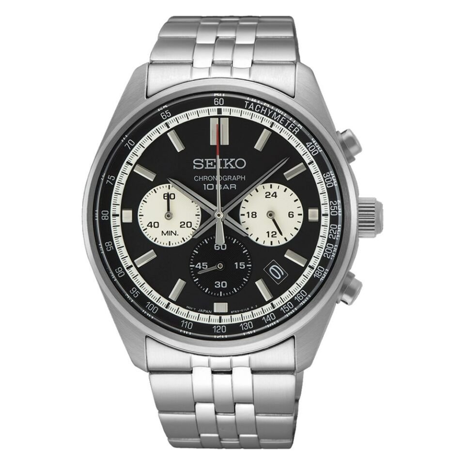 Seiko SSB429P Quartz Çelik Gri Siyah Kadran 41 mm Erkek Kol Saati