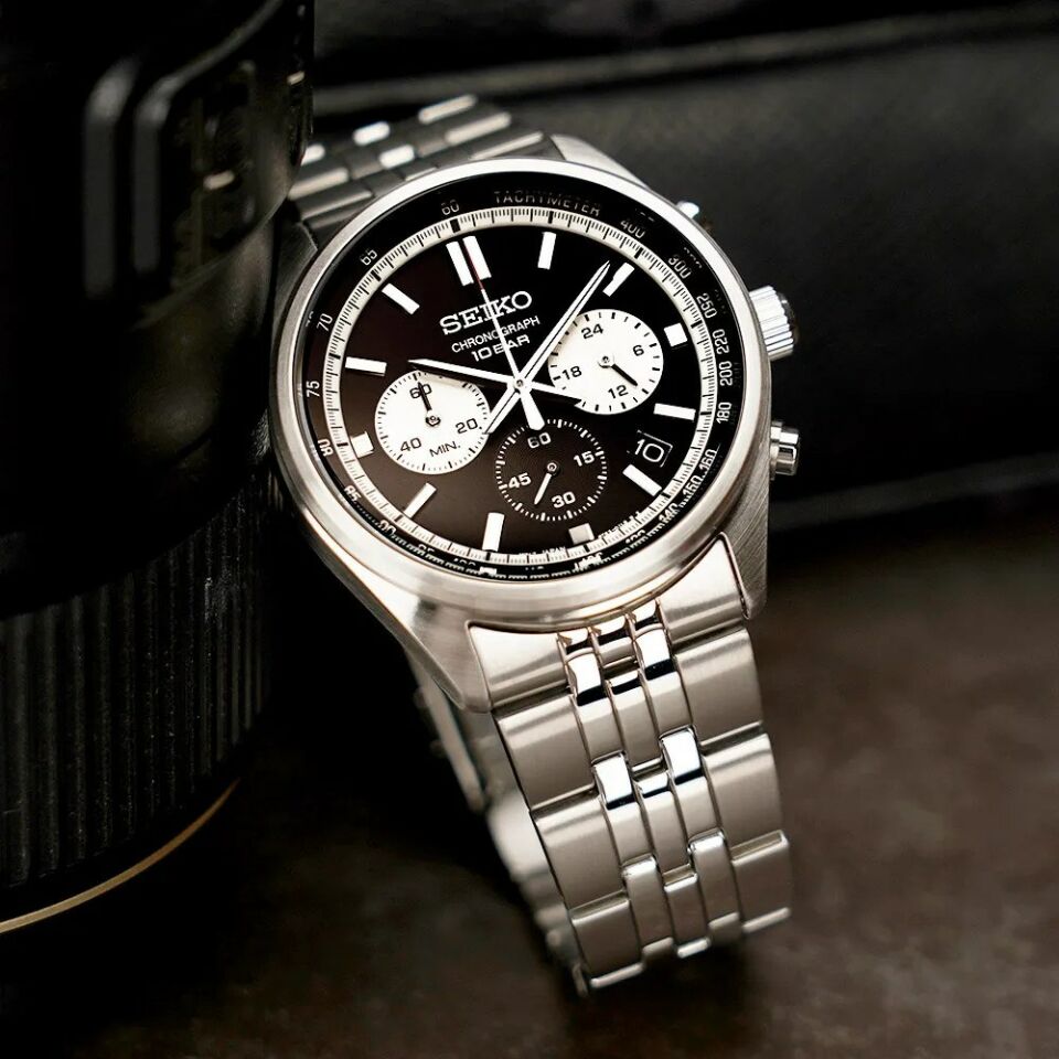 Seiko SSB429P Quartz Çelik Gri Siyah Kadran 41 mm Erkek Kol Saati
