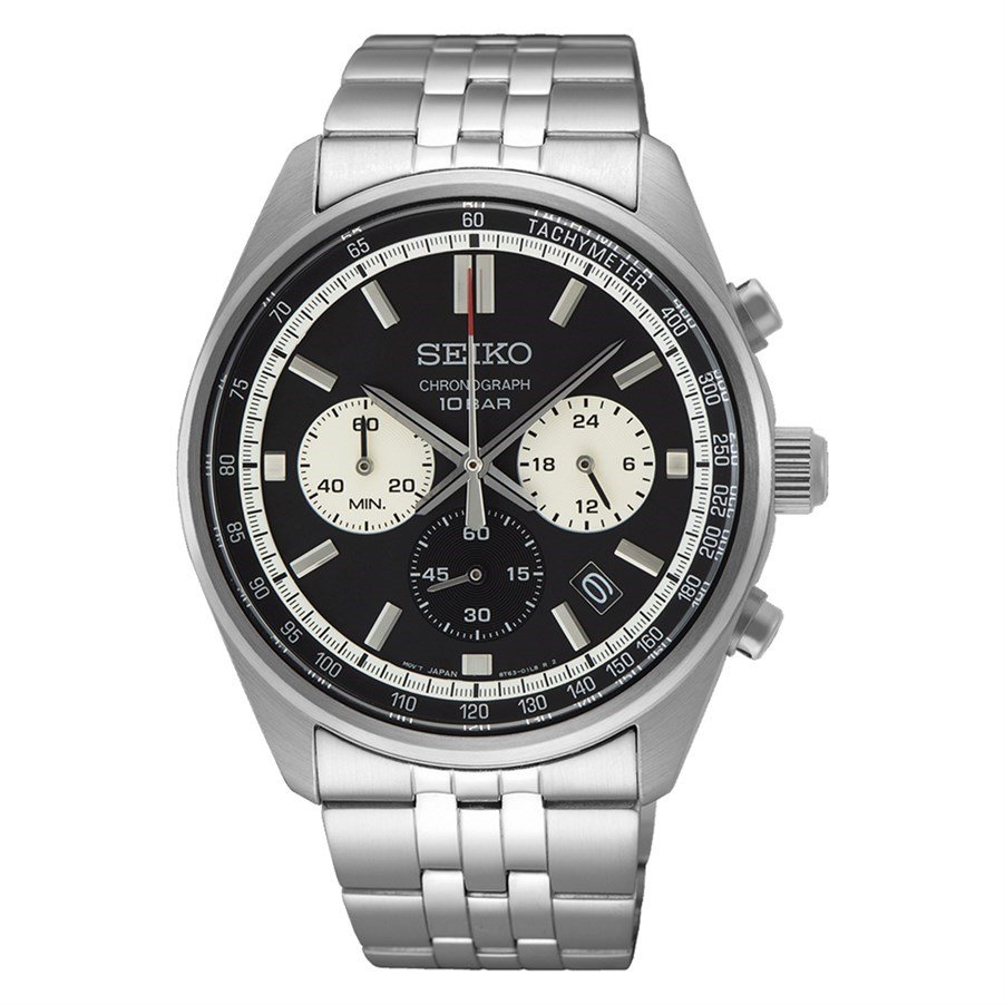 Seiko SSB429P Quartz Çelik Gri Siyah Kadran 41 mm Erkek Kol Saati