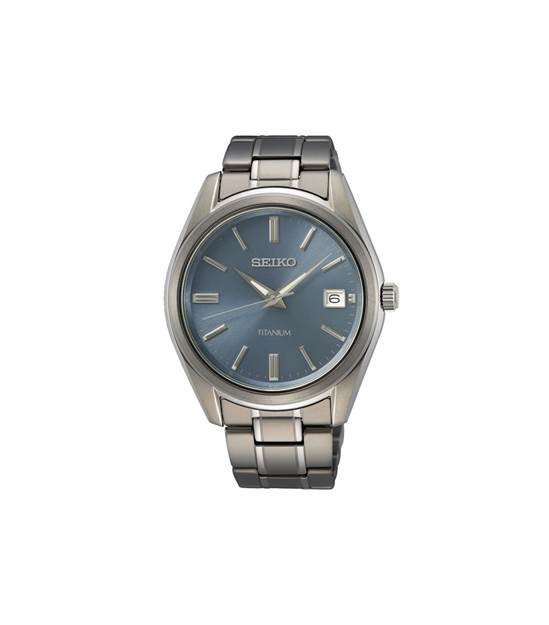 Seiko SUR371P Quartz Çelik Gri Mavi Kadran 10 ATM 40 mm Erkek Kol Saati