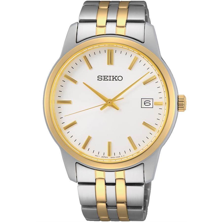 Seiko SUR402P Quartz Çelik Altın/Gri Hardlex Kristal 40 mm Erkek Kol Saati