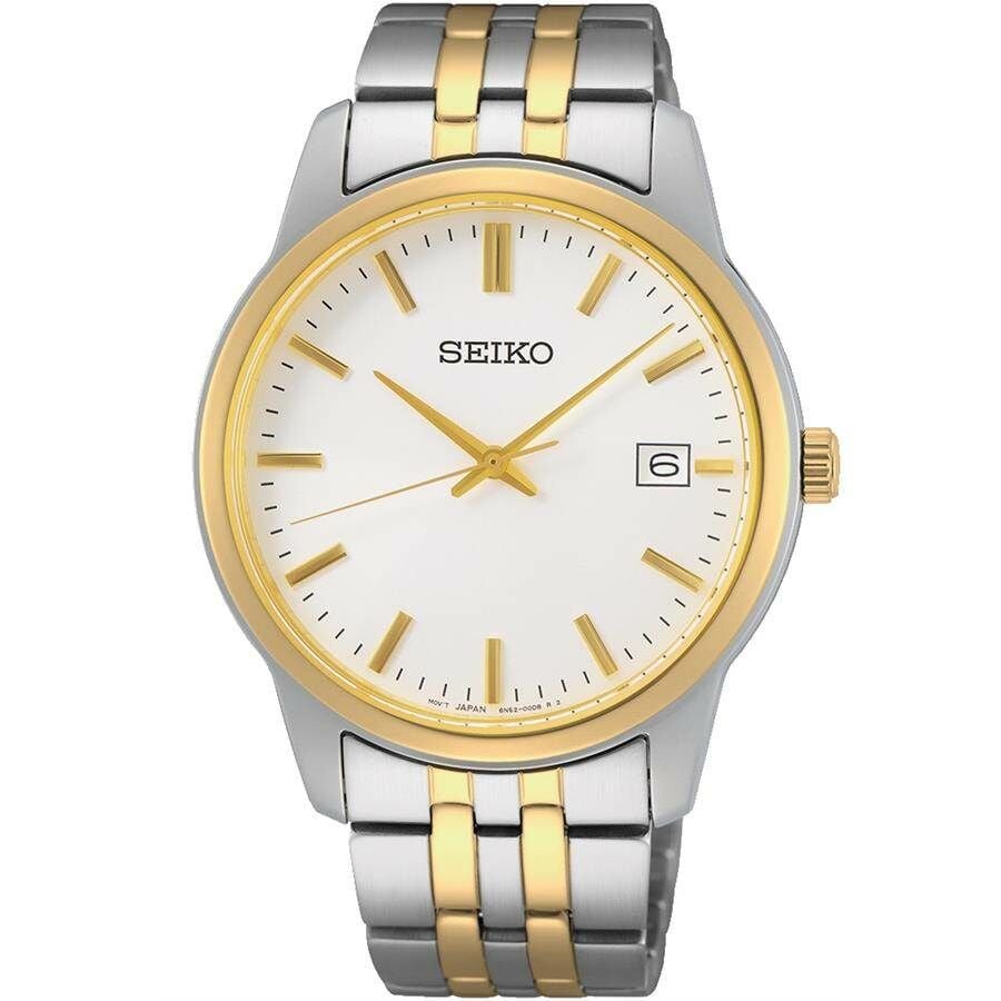 Seiko SUR402P Quartz Çelik Altın/Gri Hardlex Kristal 40 mm Erkek Kol Saati