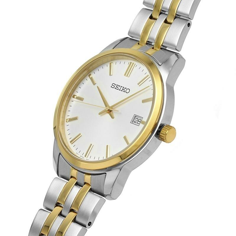 Seiko SUR402P Quartz Çelik Altın/Gri Hardlex Kristal 40 mm Erkek Kol Saati