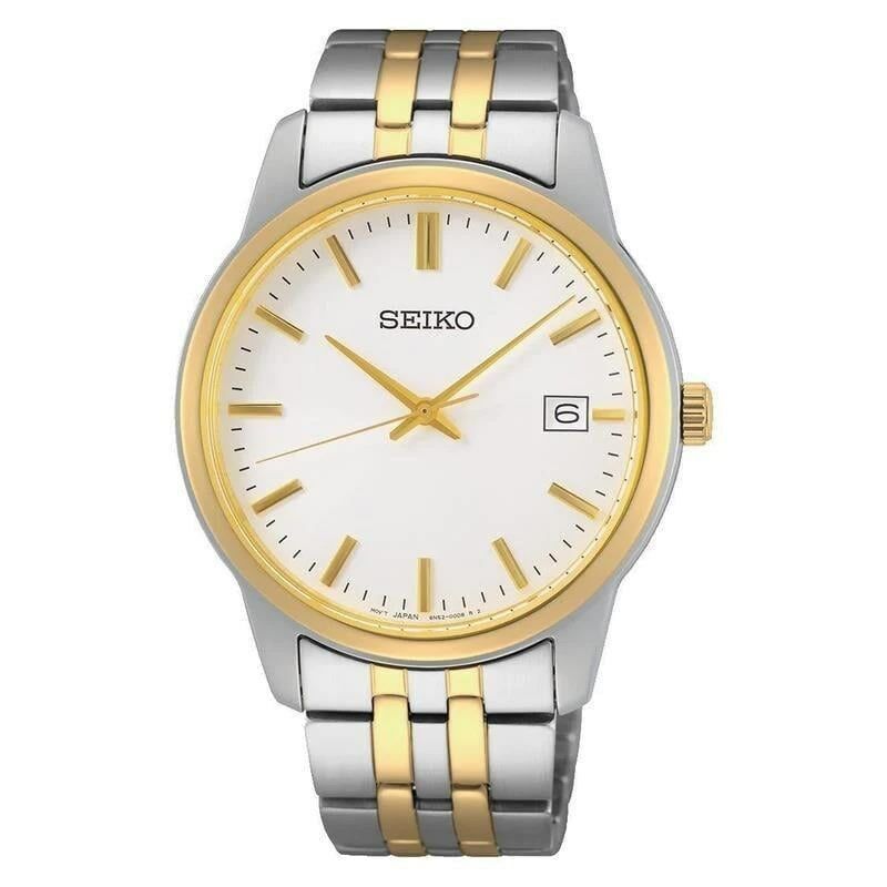 Seiko SUR402P Quartz Çelik Altın/Gri Hardlex Kristal 40 mm Erkek Kol Saati