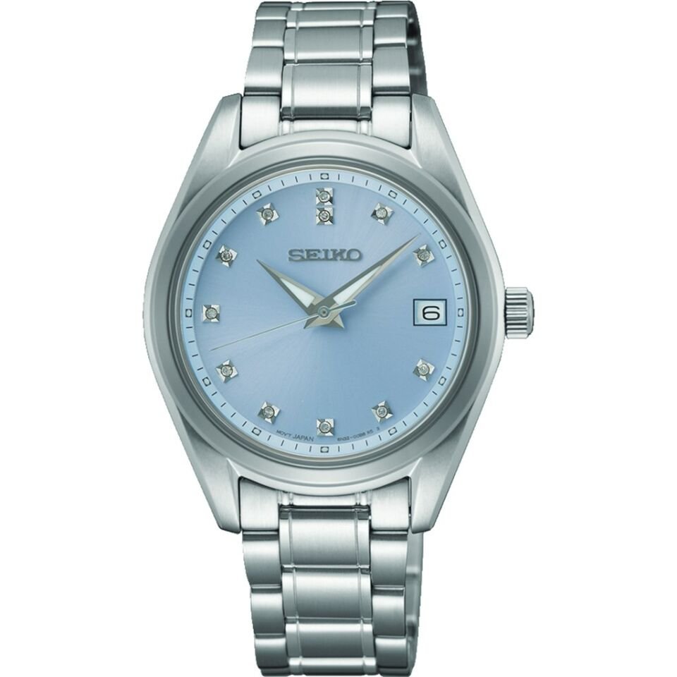 Seiko SUR581P1 Quartz Çelik Gri Mavi Kadran 32 mm Kadın Kol Saati