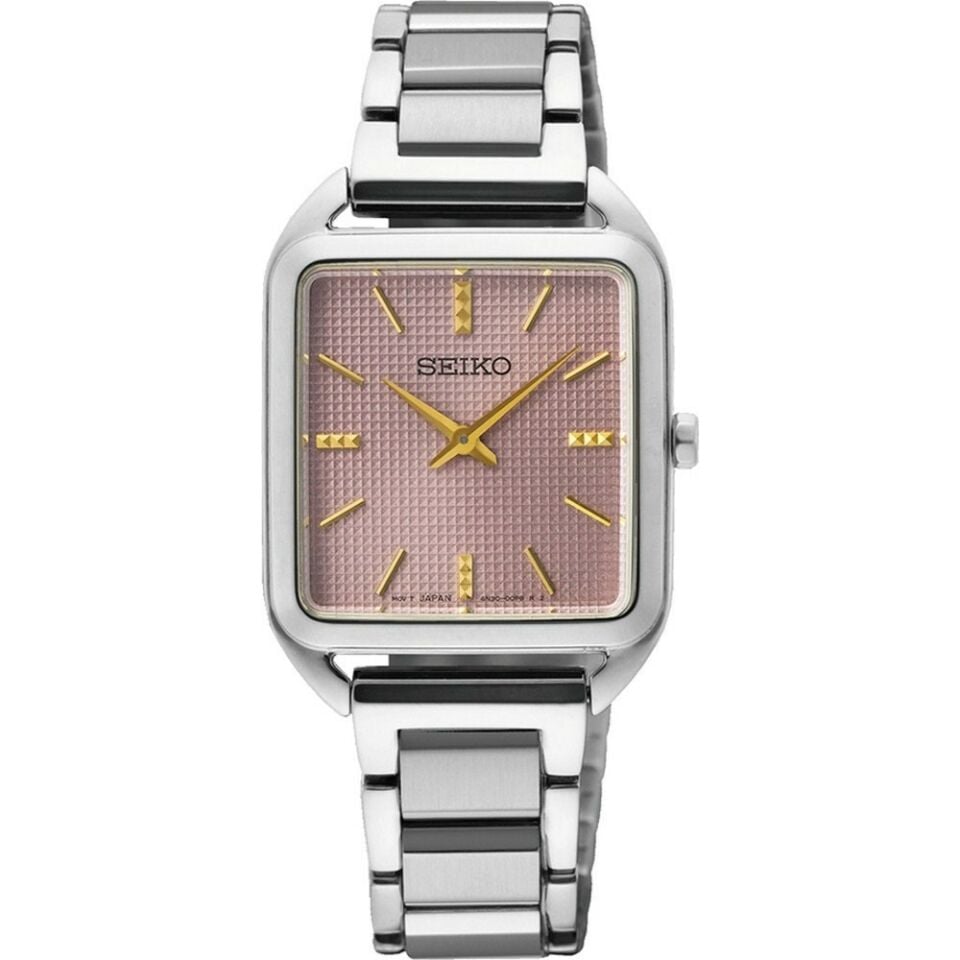 Seiko SWR077P Quartz Çelik Pembe Kadran Hardlex Kristal 26 mm Kadın Kol Saati