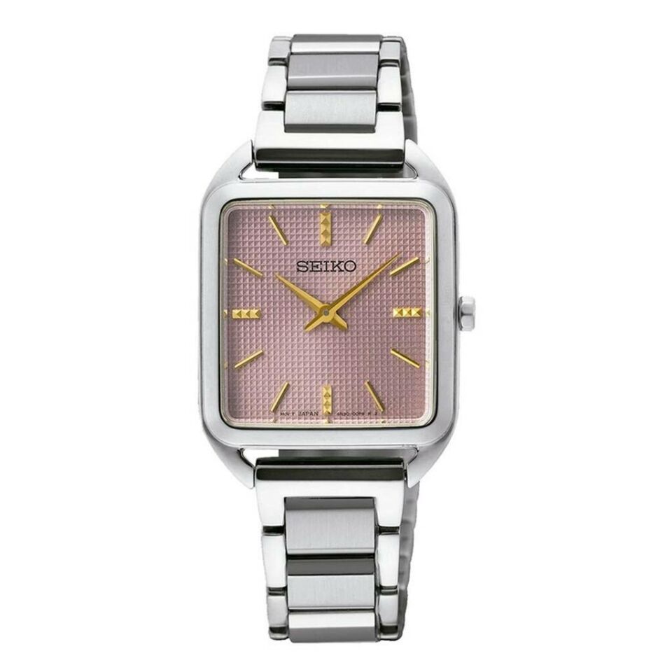 Seiko SWR077P Quartz Çelik Pembe Kadran Hardlex Kristal 26 mm Kadın Kol Saati
