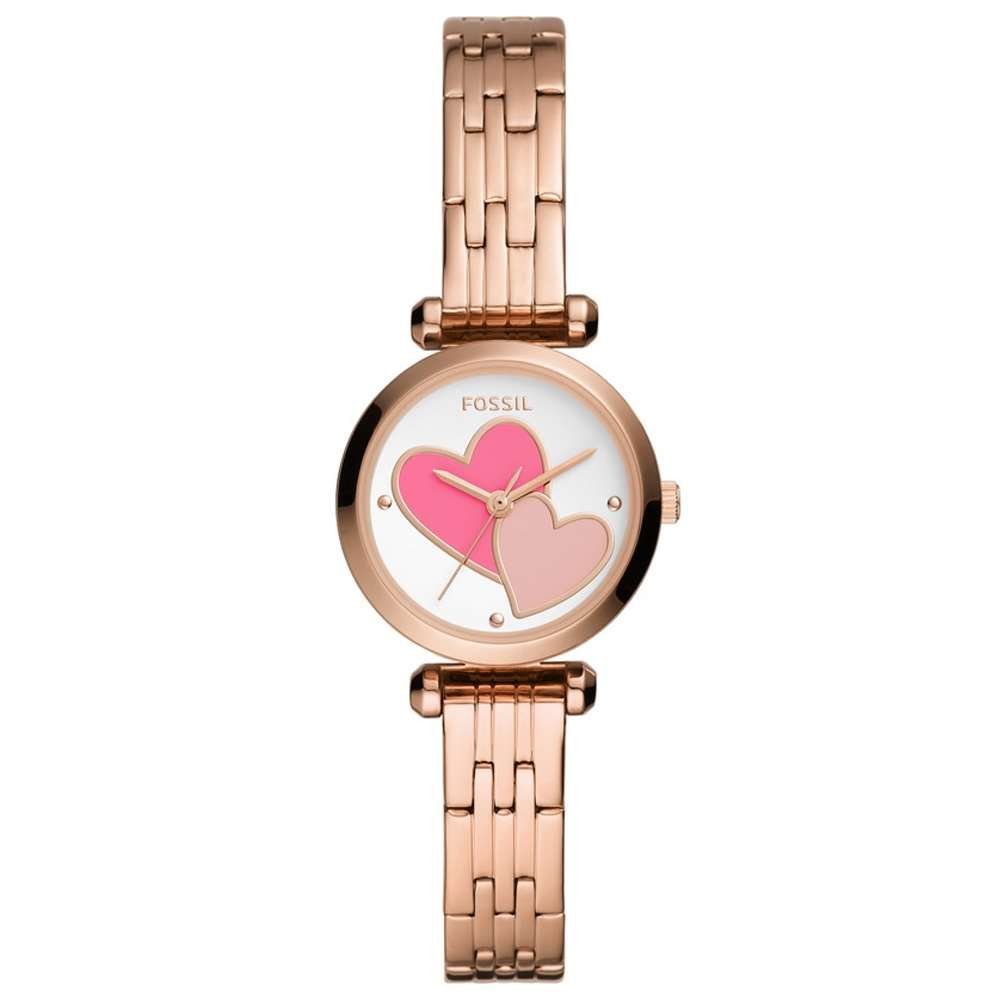 Fossil FBQ3697 Quartz Çelik Rose Gold Beyaz Kadran 26 mm Kadın Kol Saati
