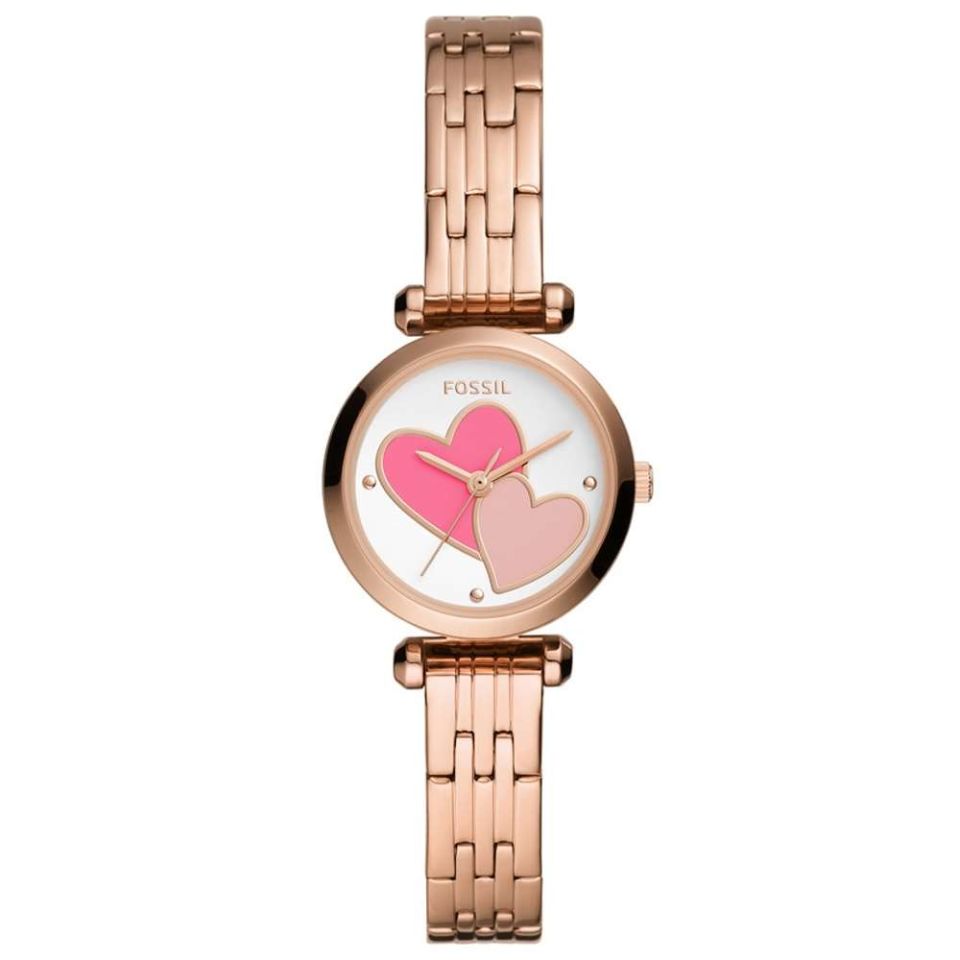 Fossil FBQ3697 Quartz Çelik Rose Gold Beyaz Kadran 26 mm Kadın Kol Saati