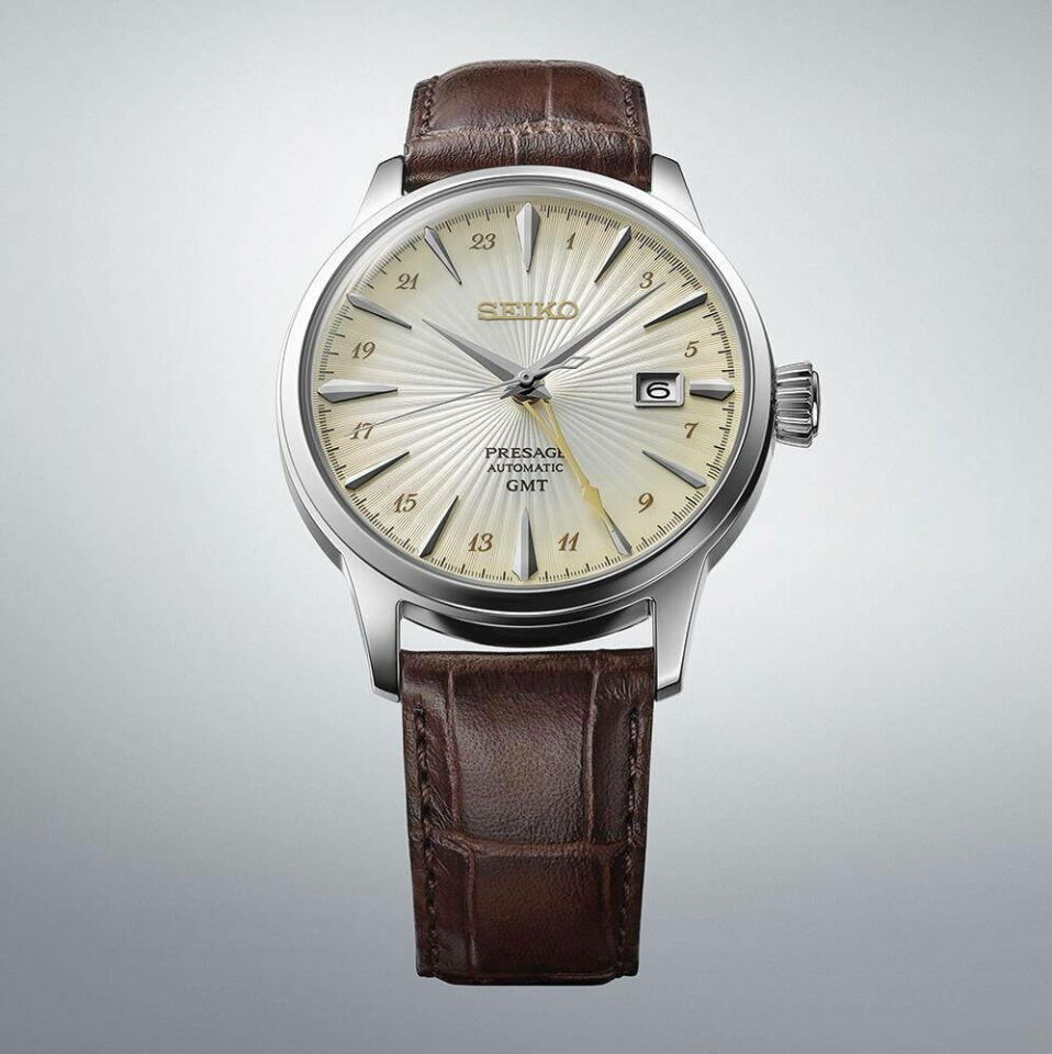 Seiko Presage SSK041J Otomatik Deri Kahverengi Krem Kadran 41 mm Erkek Kol Saati