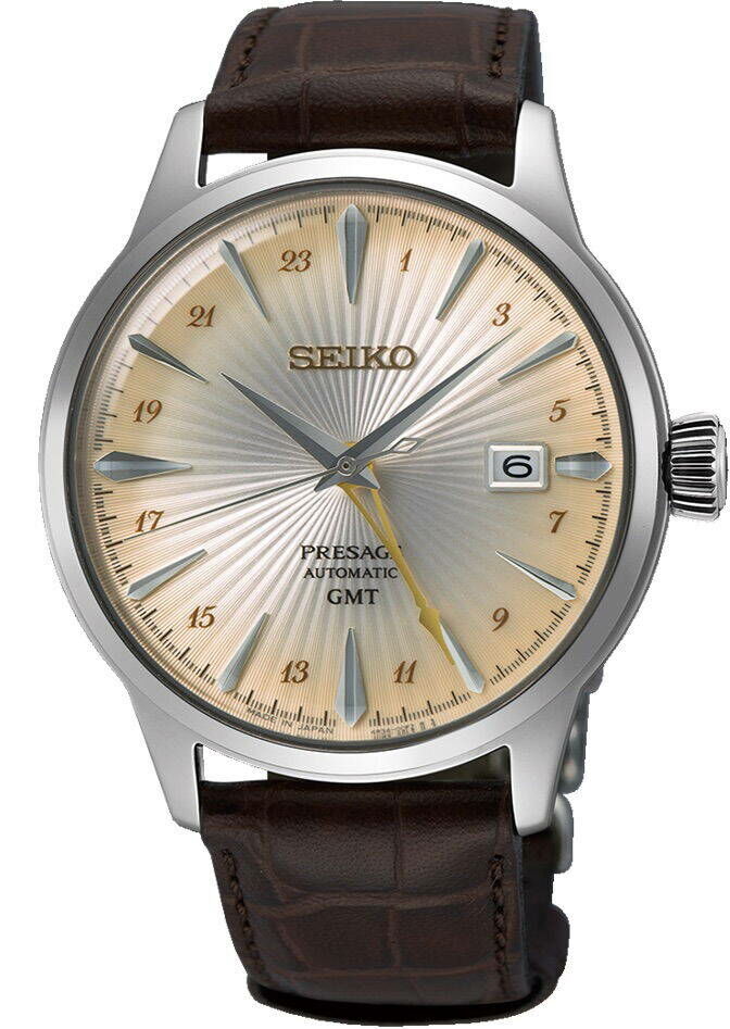 Seiko Presage SSK041J Otomatik Deri Kahverengi Krem Kadran 41 mm Erkek Kol Saati