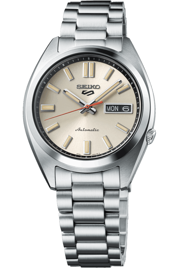 Seiko SRPK91K Otomatik Çelik Gri Krem Kadran 38 mm Erkek Kol Saati