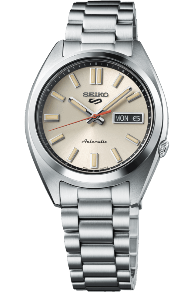 Seiko SRPK91K Otomatik Çelik Gri Krem Kadran 38 mm Erkek Kol Saati