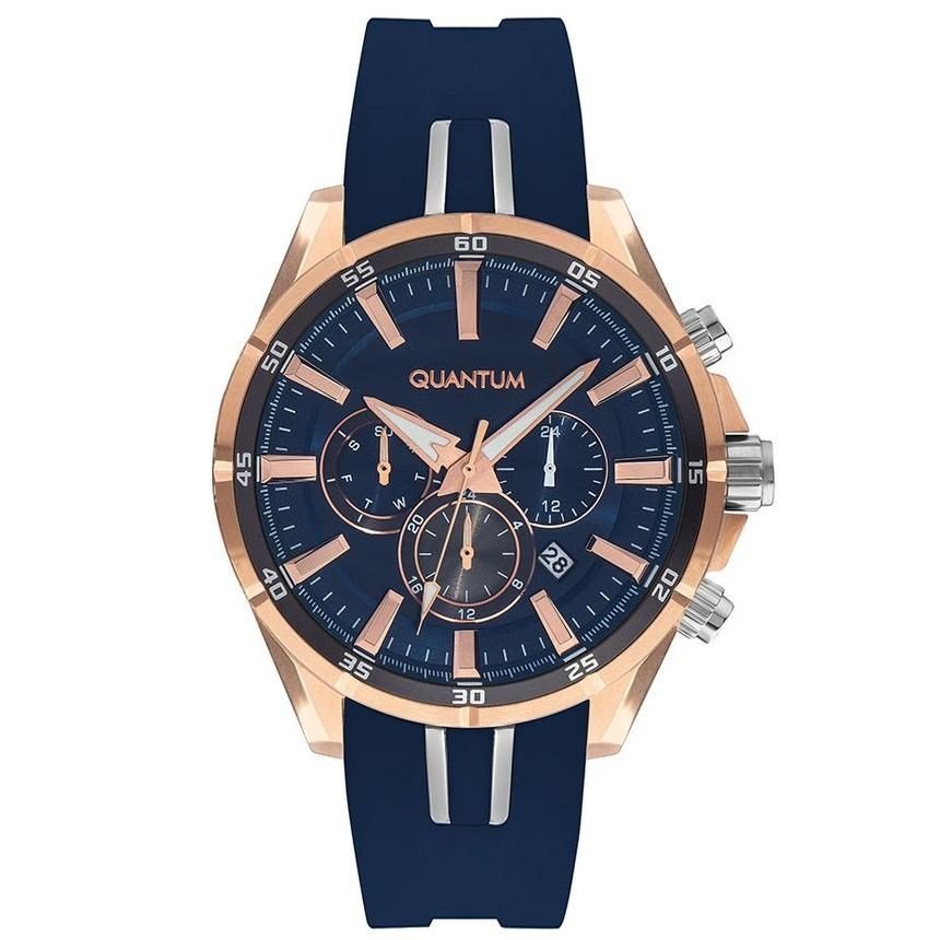 Quantum PWG909.499 Quartz Silikon Lacivert 46 mm Erkek Kol Saati