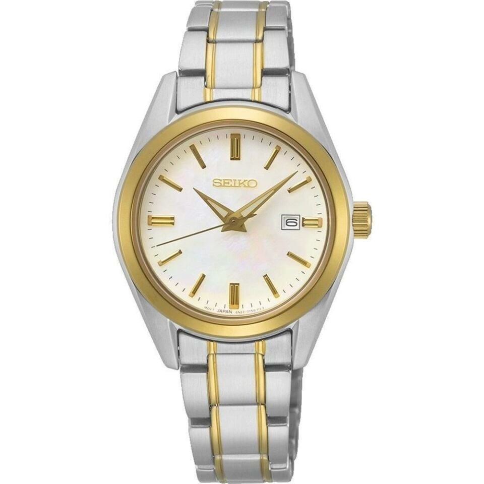 Seiko SUR636P1 Quartz Çelik Altın/Gri 10 ATM 30 mm Kadın Kol Saati