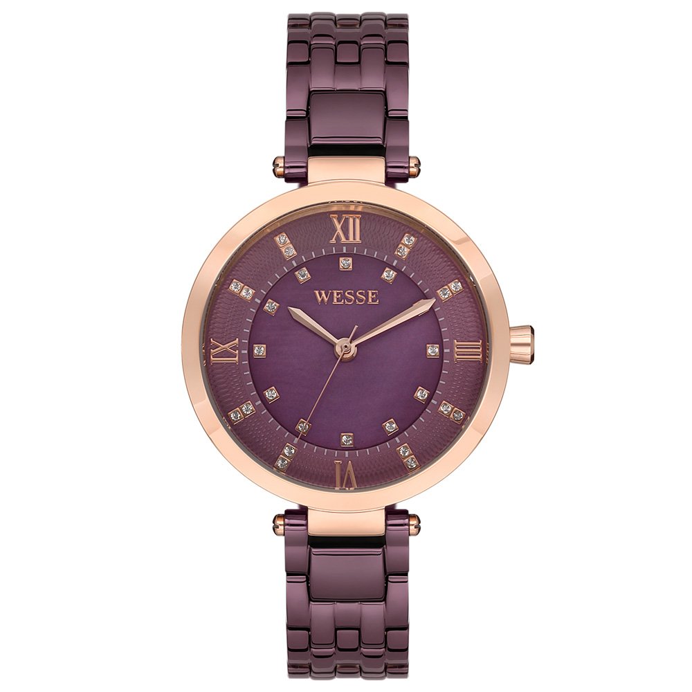 Wesse WWL301407 Quartz 36 mm Bordo Metal Kadın Kol Saati