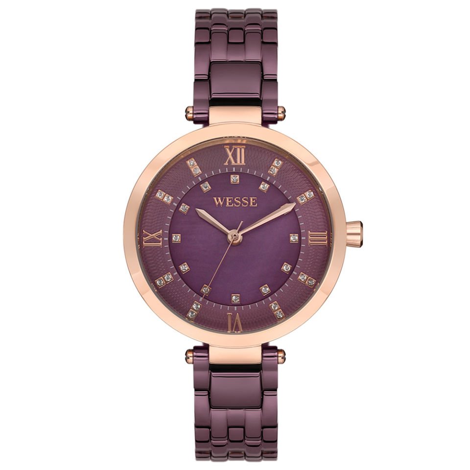 Wesse WWL301407 Quartz 36 mm Bordo Metal Kadın Kol Saati