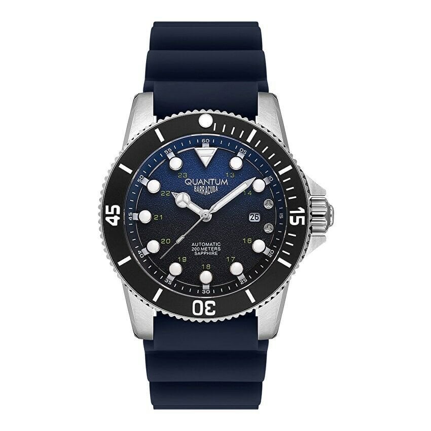 Quantum BAR1115.399 Otomatik Silikon Lacivert 45 mm Erkek Kol Saati