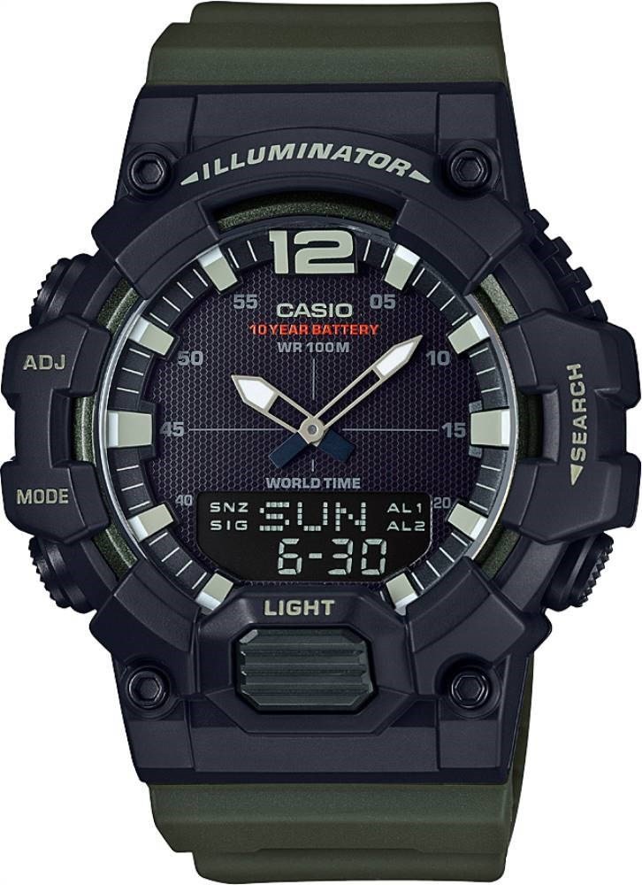 Casio HDC-700-3AVDF Quartz Silikon Yeşil Siyah Kadran 10 ATM 49 mm Erkek Kol Saati