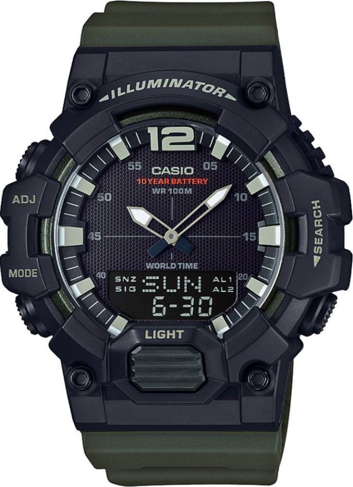 Casio HDC-700-3AVDF Quartz Silikon Yeşil Siyah Kadran 10 ATM 49 mm Erkek Kol Saati
