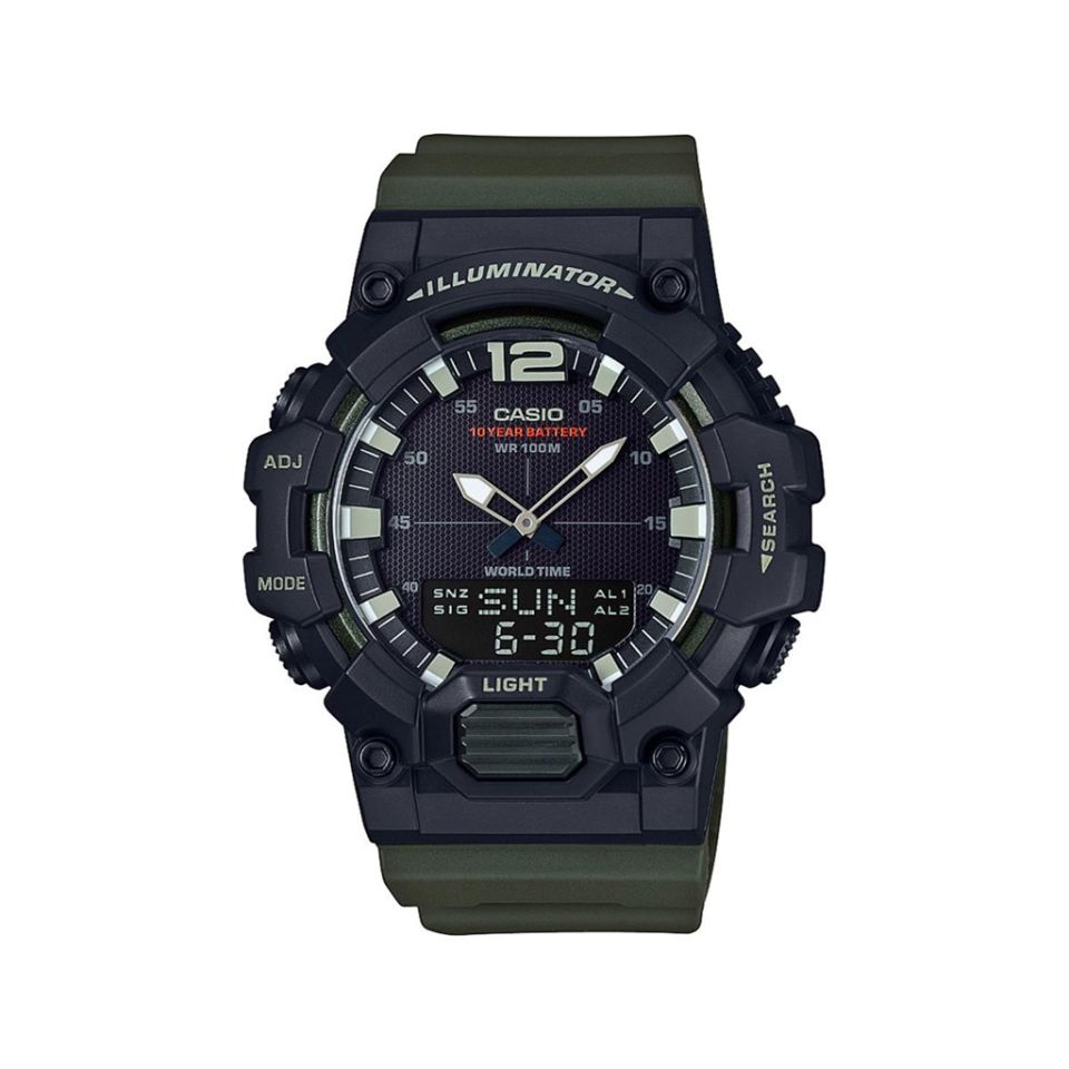 Casio HDC-700-3AVDF Quartz Silikon Yeşil Siyah Kadran 10 ATM 49 mm Erkek Kol Saati