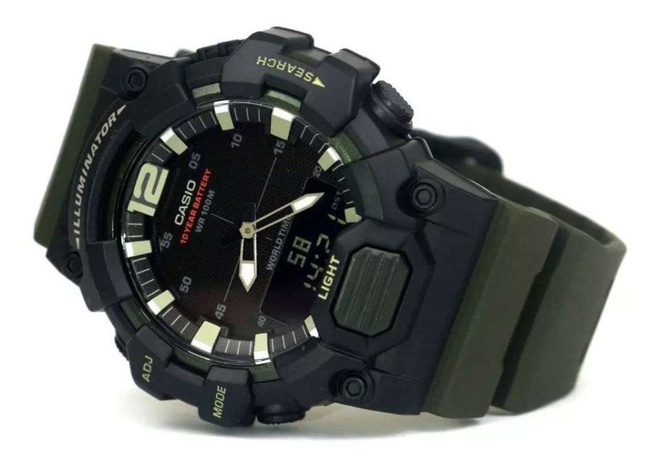Casio HDC-700-3AVDF Quartz Silikon Yeşil Siyah Kadran 10 ATM 49 mm Erkek Kol Saati