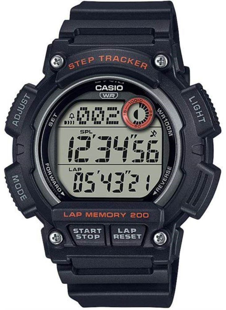 Casio WS-2100H-1AVDF Quartz Dijital Silikon Siyah 10 ATM 48 mm Erkek Kol Saati