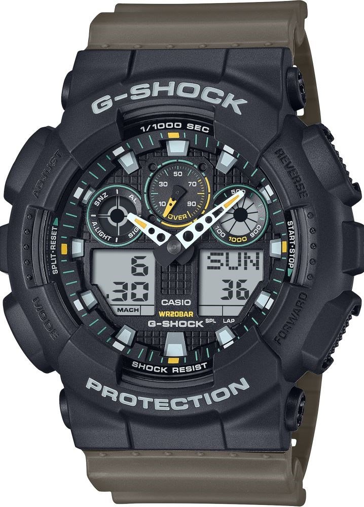 Casio GA-100TU-1A3DR Quartz Silikon Kahve 20 ATM 52 mm Erkek Kol Saati