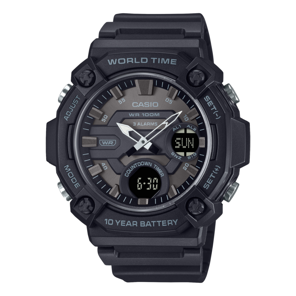 Casio AEQ-120W-1BVDF Quartz Silikon Siyah 10 ATM 52 mm Erkek Kol Saati