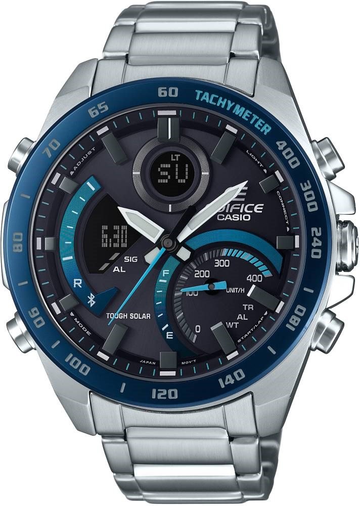 Casio Edifice  ECB-900DB-1BDR Solar Çelik Gri Siyah Kadran 10 ATM 44 mm Erkek Kol Saati