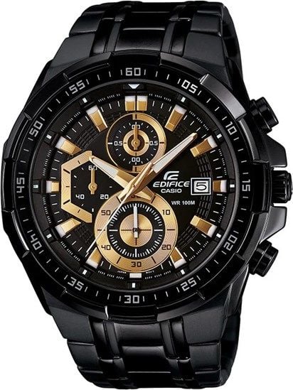 Casio EFR-539BK-1AVUDF Quartz Çelik Siyah 10 ATM 50 mm Erkek Kol Saati