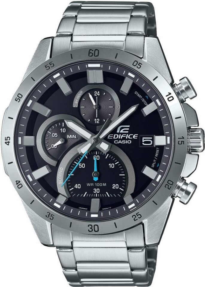 Casio EFR-571D-1AVUDF Quartz Çelik Gri Siyah Kadran 10 ATM 47 mm Erkek Kol Saati