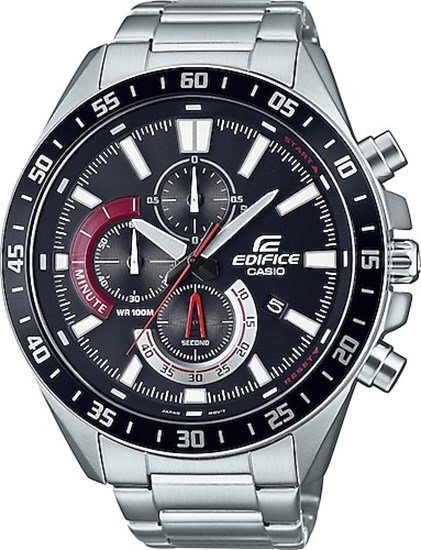 Casio EFV-620D-1A4VUDF Quartz Çelik Gri Siyah Kadran 10 ATM 51 mm Erkek Kol Saati