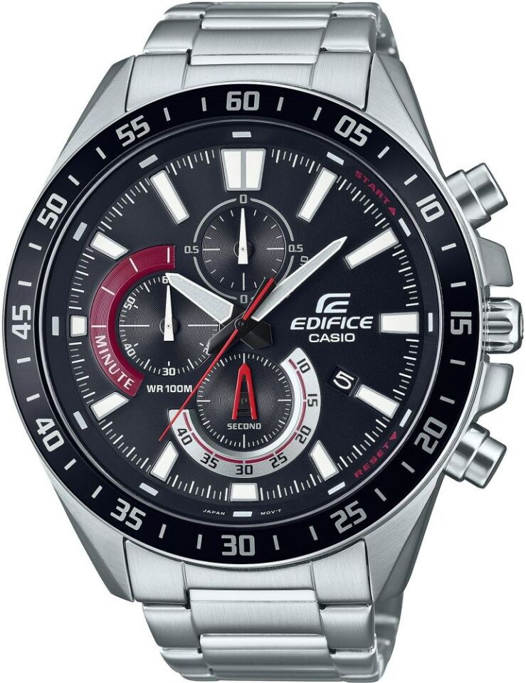 Casio EFV-620D-1A4VUDF Quartz Çelik Gri Siyah Kadran 10 ATM 51 mm Erkek Kol Saati