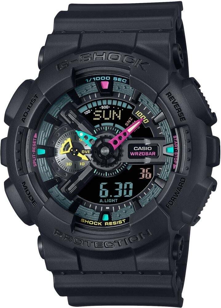 Casio GA-110MF-1ADR Quartz Silikon Siyah 20 ATM 52 mm Erkek Kol Saati
