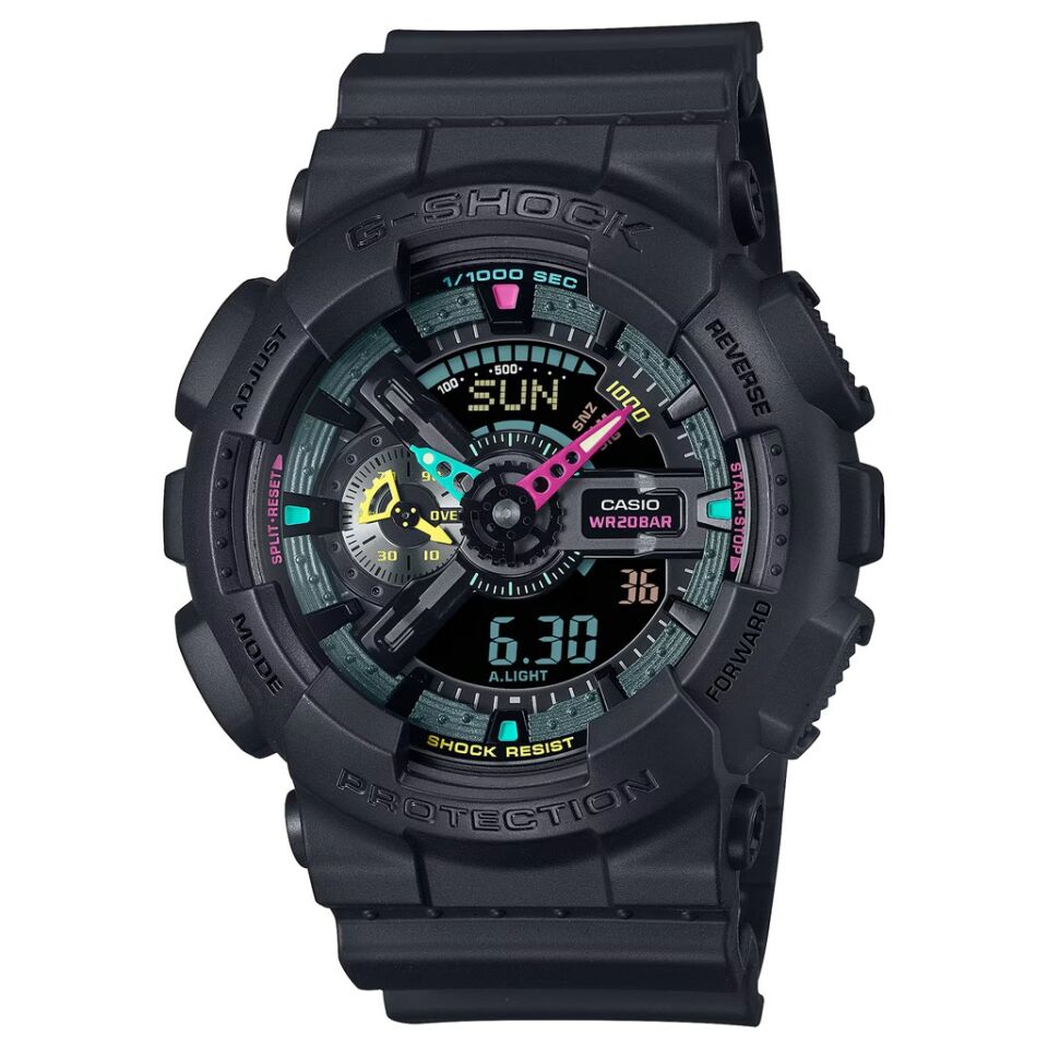 Casio GA-110MF-1ADR Quartz Silikon Siyah 20 ATM 52 mm Erkek Kol Saati