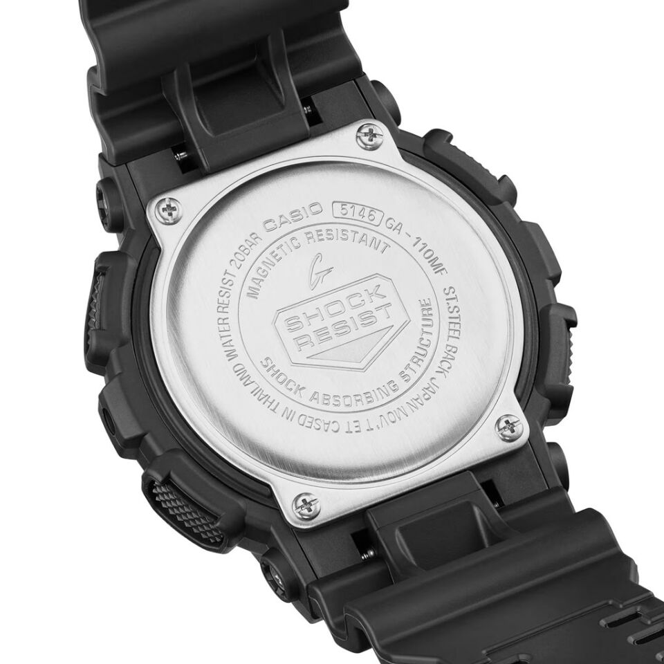 Casio GA-110MF-1ADR Quartz Silikon Siyah 20 ATM 52 mm Erkek Kol Saati