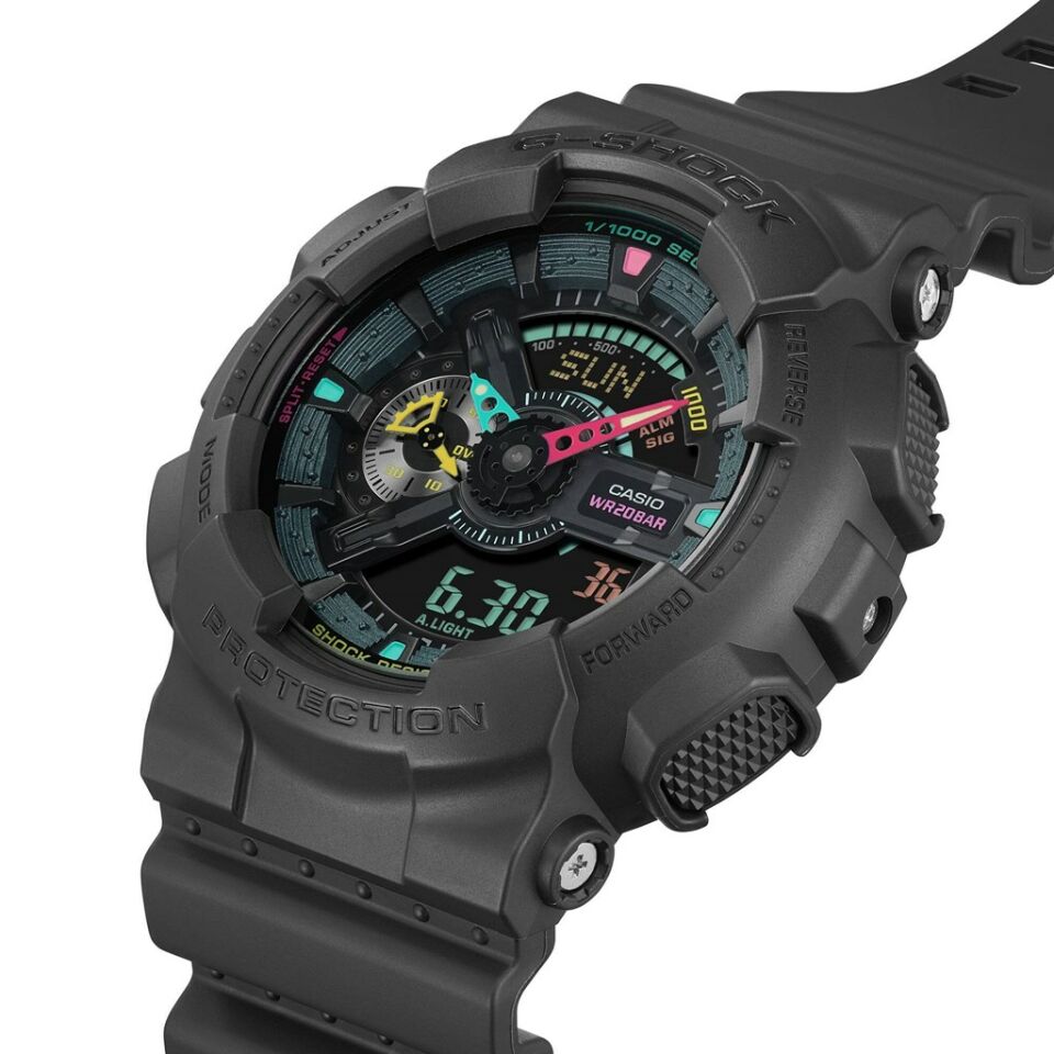 Casio GA-110MF-1ADR Quartz Silikon Siyah 20 ATM 52 mm Erkek Kol Saati