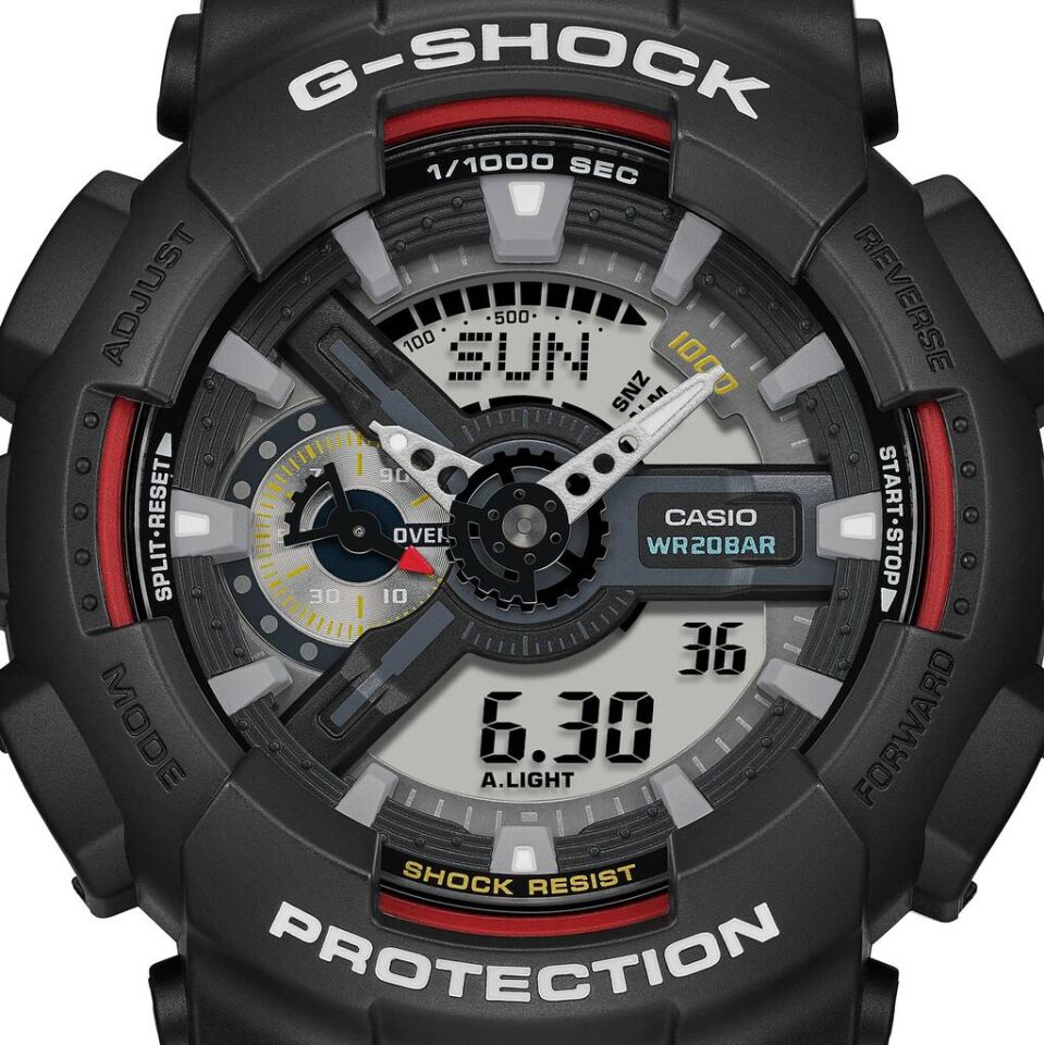Casio GA-110RL-1ADR Quartz Silikon Siyah 20 ATM 52 mm Erkek Kol Saati