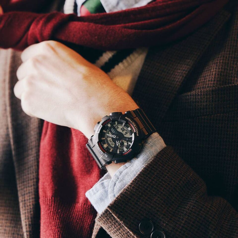 Casio GA-110RL-1ADR Quartz Silikon Siyah 20 ATM 52 mm Erkek Kol Saati