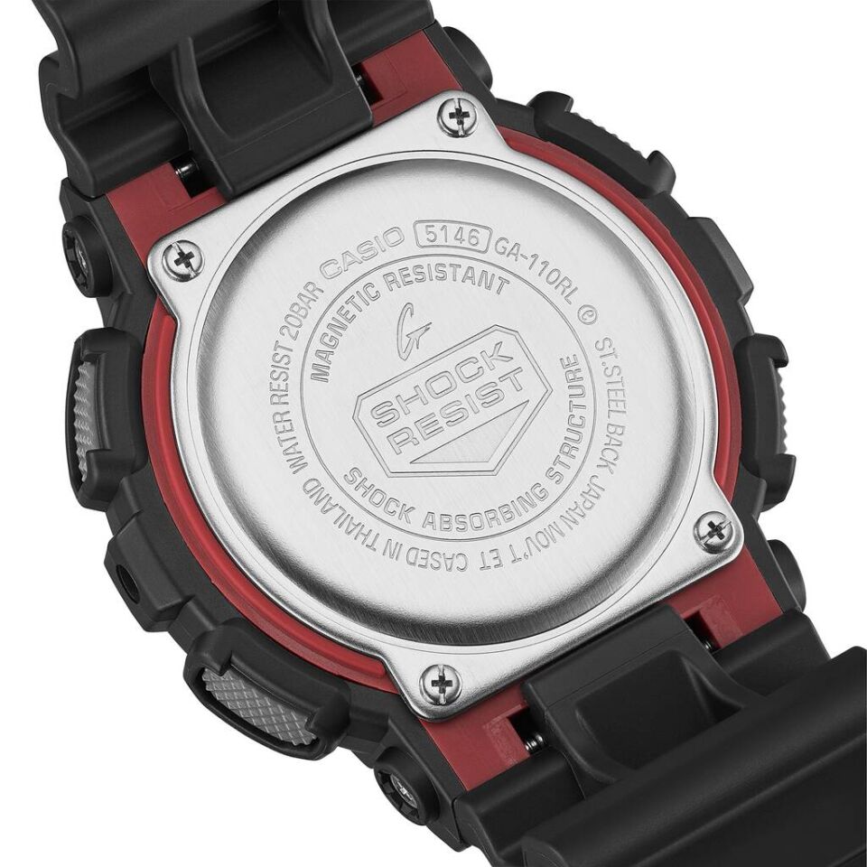 Casio GA-110RL-1ADR Quartz Silikon Siyah 20 ATM 52 mm Erkek Kol Saati