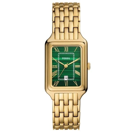 Fossil FES5341 Quartz Çelik Altın Rengi Yeşil Kadran 26 mm Kadın Kol Saati