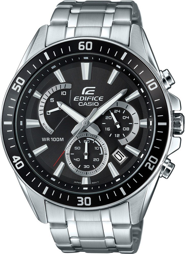 Casio EFR-552D-1AVUDF Quartz Çelik Gri Siyah Kadran 10 ATM 47 mm Erkek Kol Saati