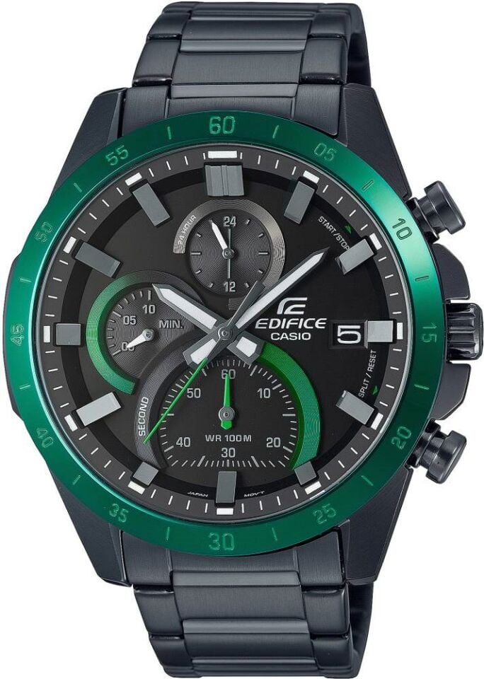 Casio EFR-571DC-1AVUDF Quartz Çelik Siyah 10 ATM 47 mm Erkek Kol Saati